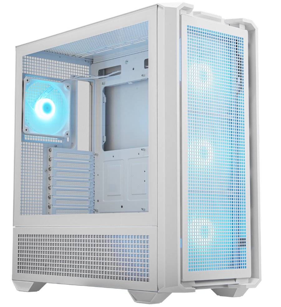 COUGAR PC skříň MX600 White Mid Tower Mesh Front Panel 3 x 140mm + 1 x 120mm Fans TG Left Panel