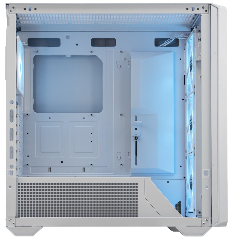 COUGAR PC skříň MX600 White Mid Tower Mesh Front Panel 3 x 140mm + 1 x 120mm Fans TG Left Panel