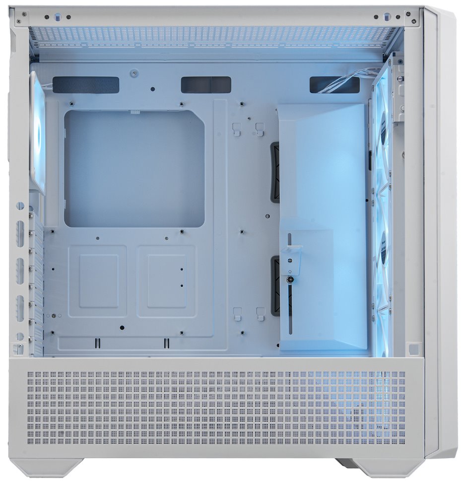 COUGAR PC skříň MX600 White Mid Tower Mesh Front Panel 3 x 140mm + 1 x 120mm Fans TG Left Panel