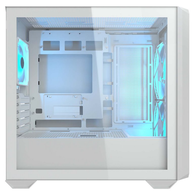 COUGAR PC skříň MX600 White Mini Tower Mesh Front Panel 2 x 160mm + 1 x 120mm Fans TG Left Panel