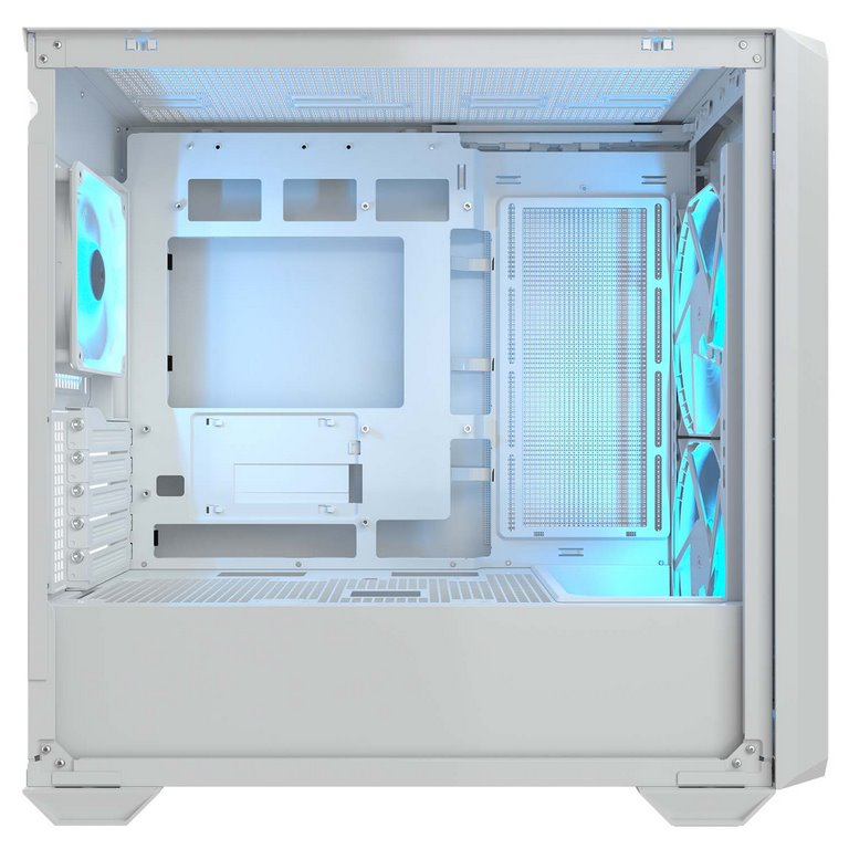 COUGAR PC skříň MX600 White Mini Tower Mesh Front Panel 2 x 160mm + 1 x 120mm Fans TG Left Panel