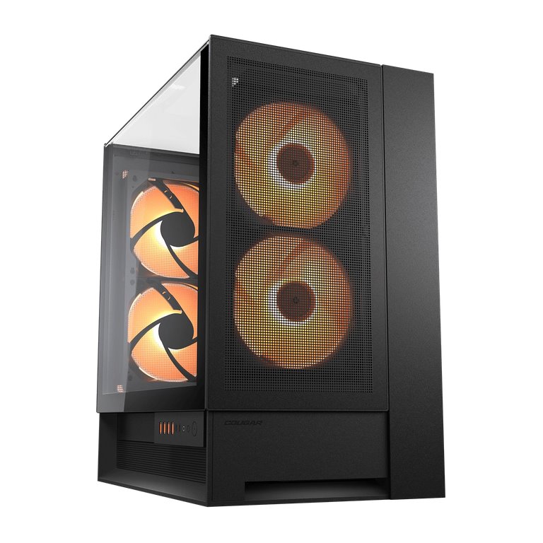 COUGAR PC skříň OMNYX Black Mid Tower Mesh Front Panel 2 x 160mm ARGB Fan, Rear Panel 2x 160mm ARGB Fan
