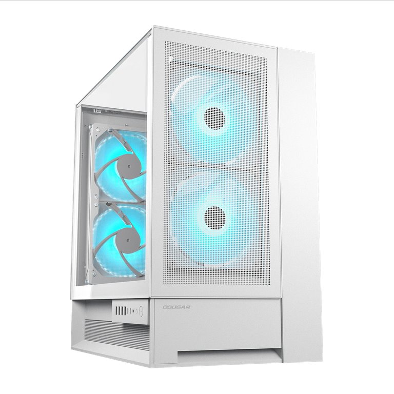 COUGAR PC skříň OMNYX White Mid Tower Mesh Front Panel 2 x 160mm ARGB Fan, Rear Panel 2x 160mm ARGB Fan