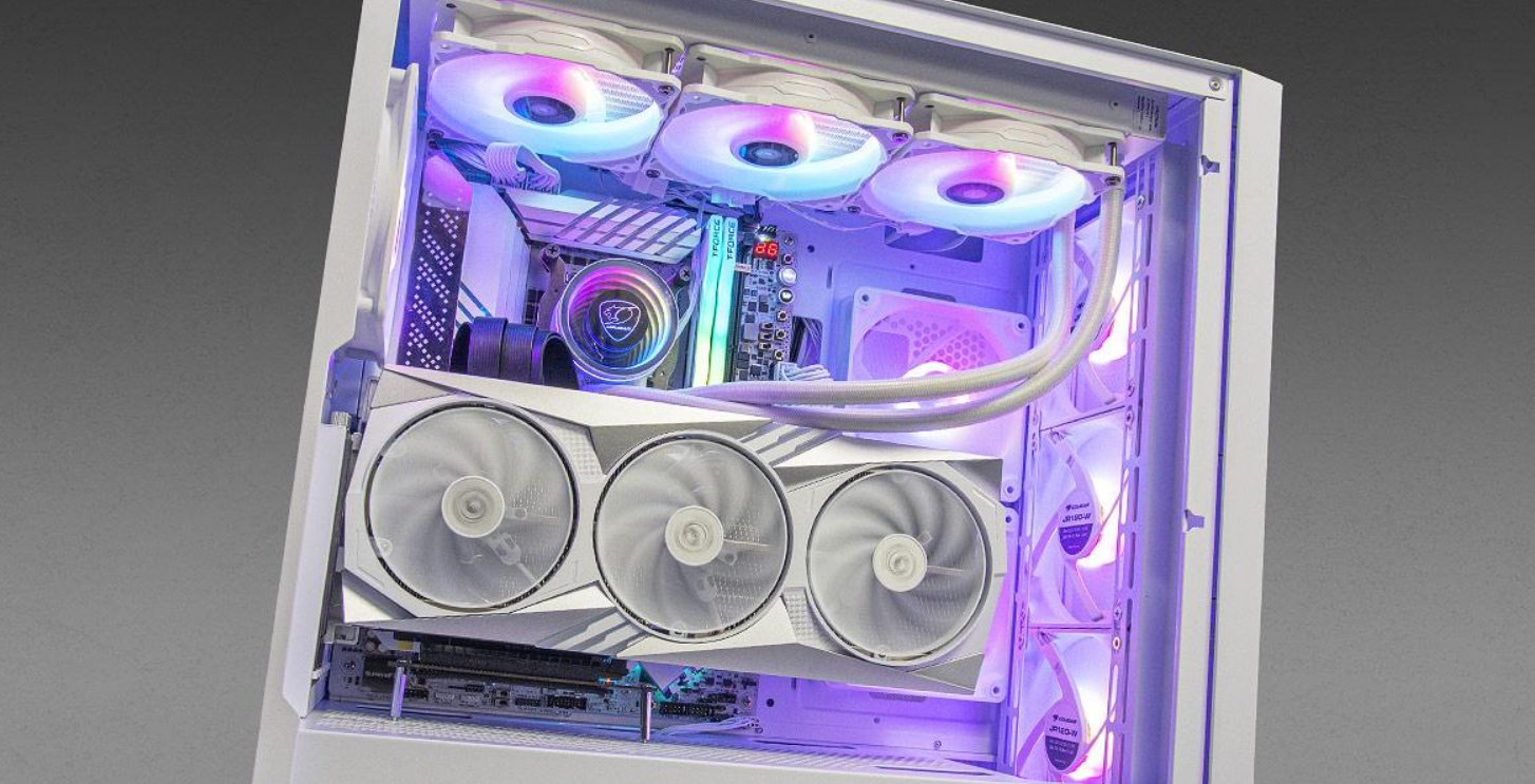 COUGAR PC skříň UNIFACE Black Mid Tower Mesh Front Panel 2 x ARGB Fans TG Left Panel