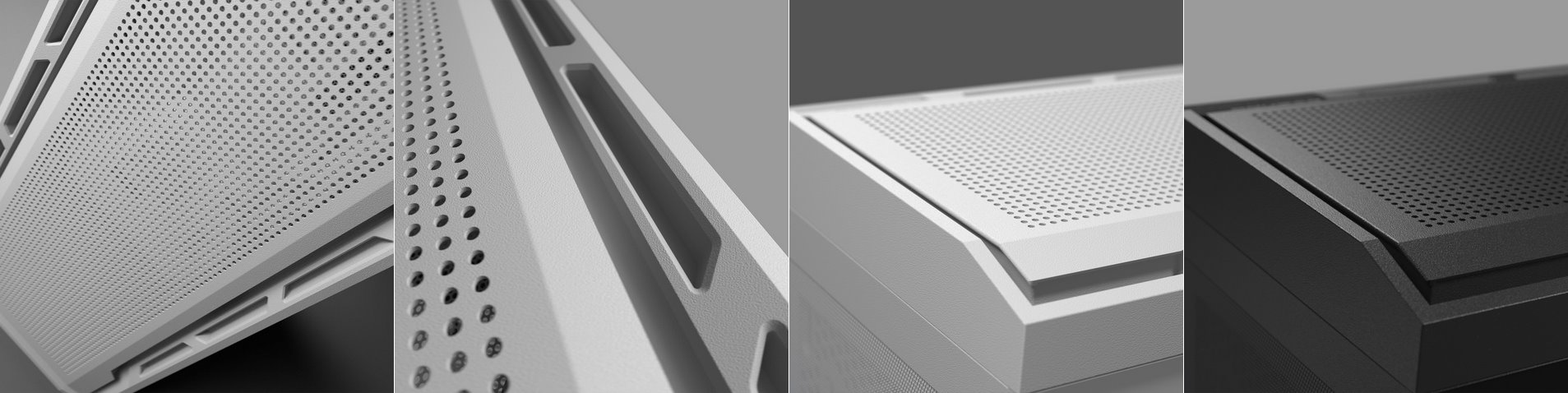 COUGAR PC skříň UNIFACE Black Mini Tower Mesh Front Panel 1x 120mm Fan TG Left Panel