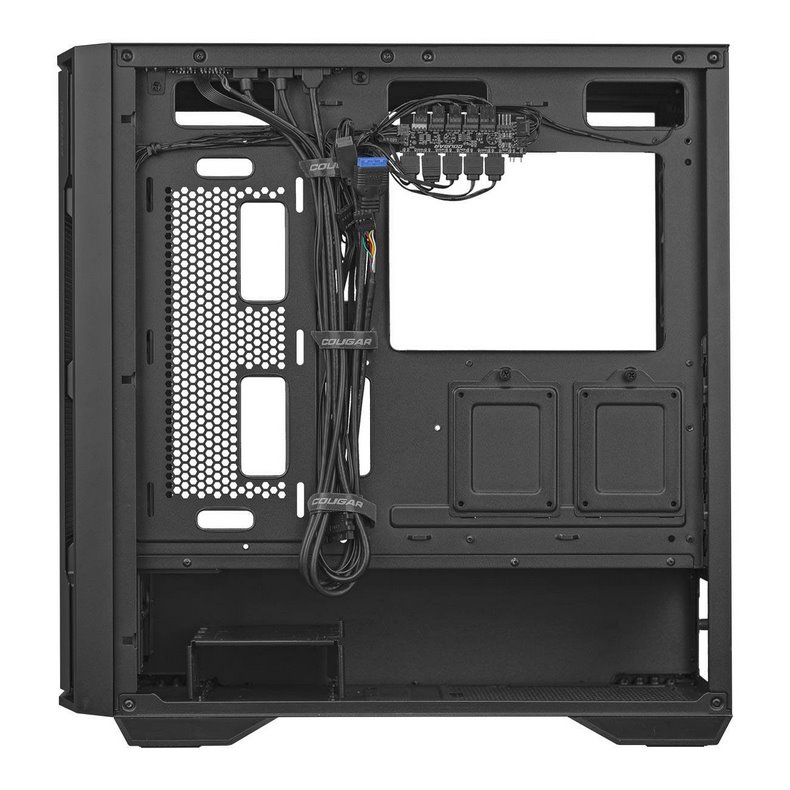 COUGAR PC skříň UNIFACE RGB Black Mid Tower Mesh Front Panel 4 x 120mm ARGB Fans TG Left Panel