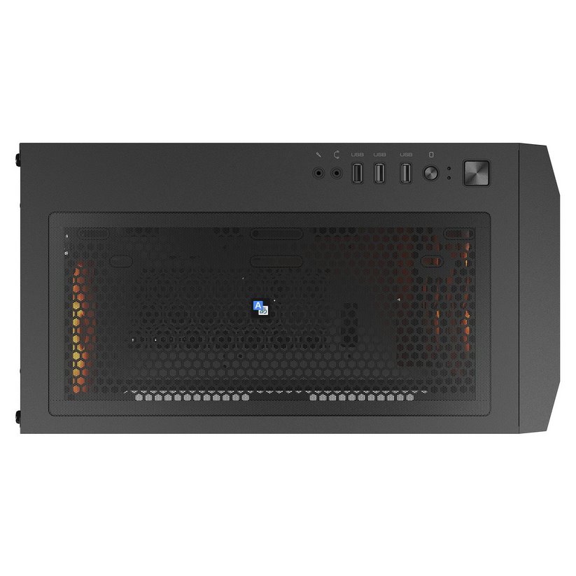 COUGAR PC skříň UNIFACE RGB Black Mini Tower Mesh Front Panel 2x 140mm RGB Fan + 1x 120mm RGB Fan TG Left Panel
