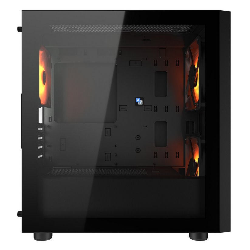 COUGAR PC skříň UNIFACE RGB Black Mini Tower Mesh Front Panel 2x 140mm RGB Fan + 1x 120mm RGB Fan TG Left Panel
