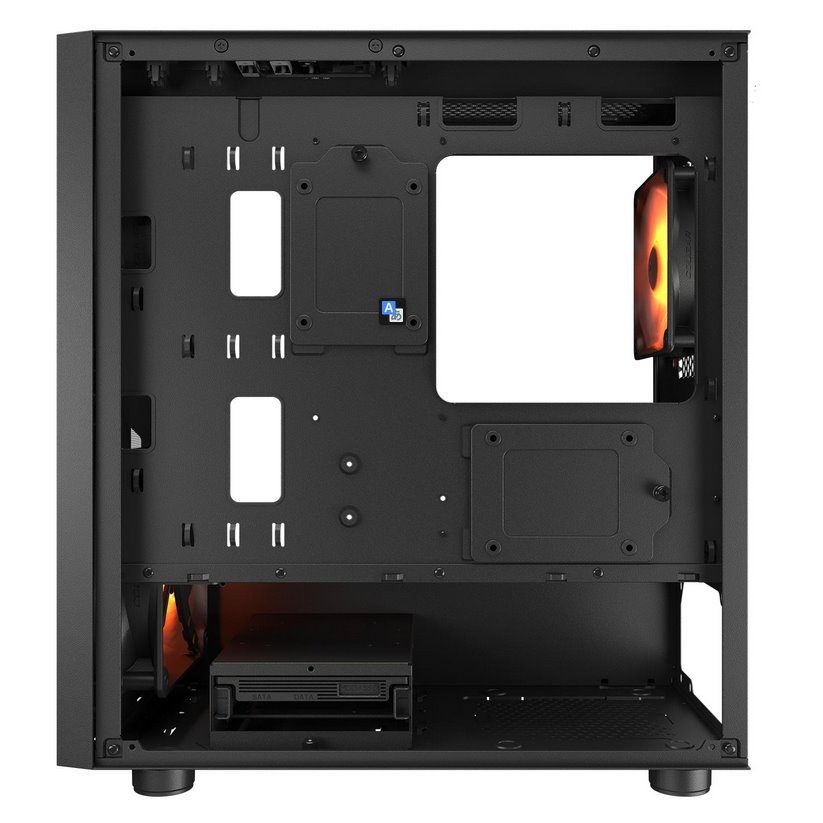 COUGAR PC skříň UNIFACE RGB Black Mini Tower Mesh Front Panel 2x 140mm RGB Fan + 1x 120mm RGB Fan TG Left Panel
