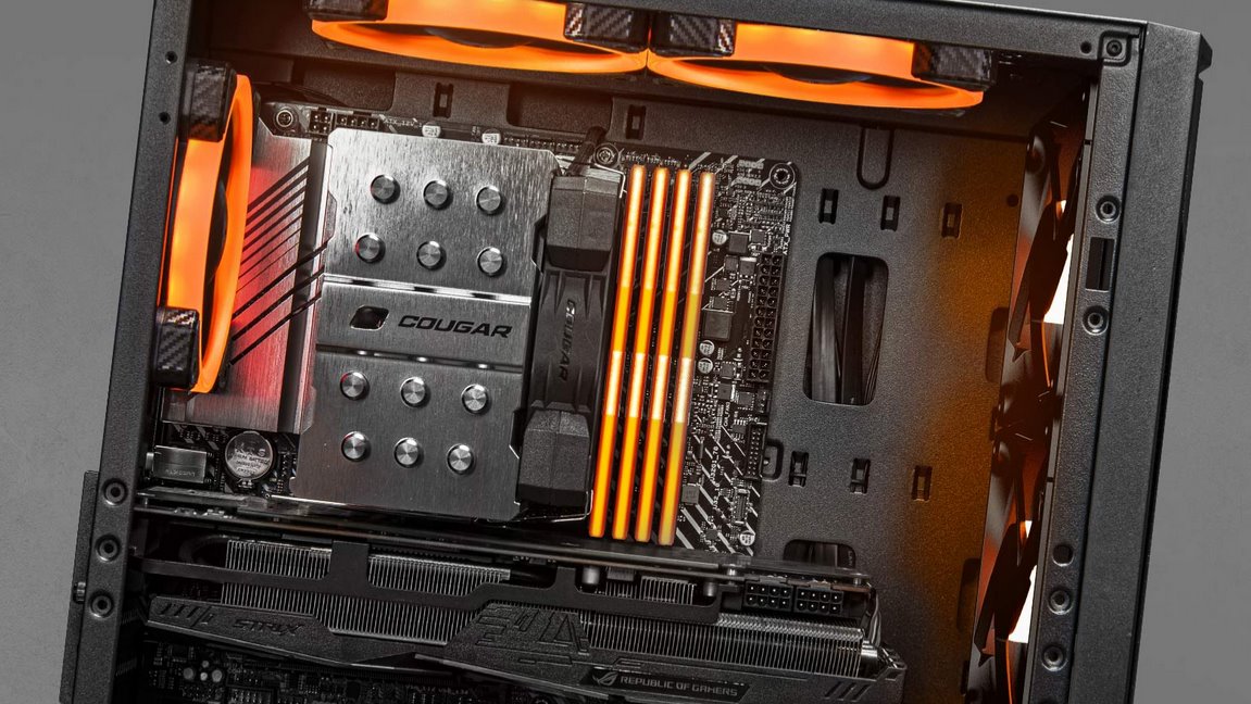 COUGAR PC skříň UNIFACE RGB Black Mini Tower Mesh Front Panel 2x 140mm RGB Fan + 1x 120mm RGB Fan TG Left Panel