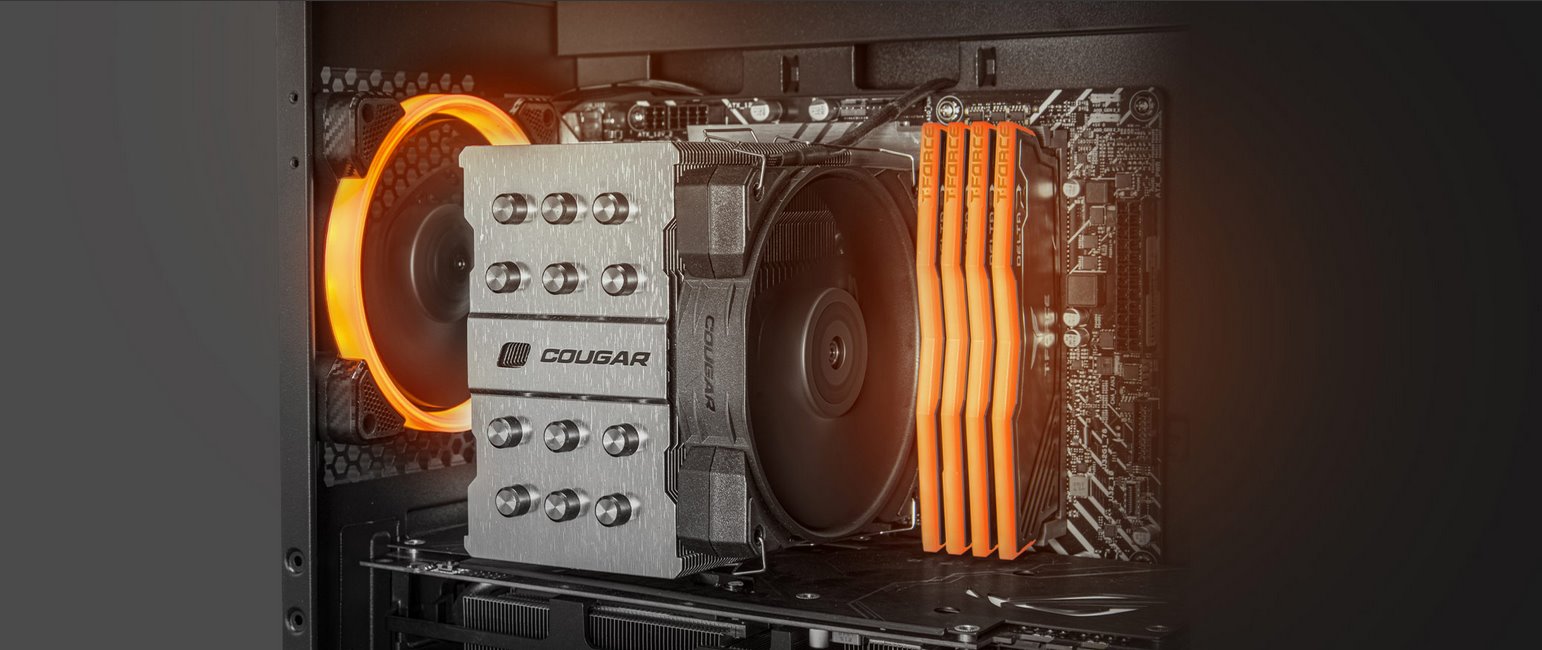COUGAR PC skříň UNIFACE RGB Black Mini Tower Mesh Front Panel 2x 140mm RGB Fan + 1x 120mm RGB Fan TG Left Panel