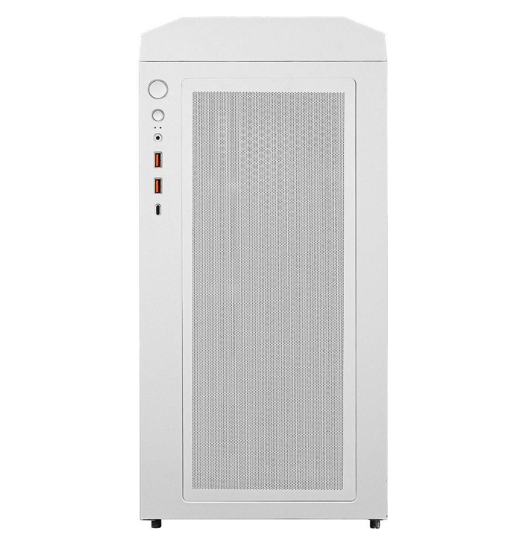 COUGAR PC skříň UNIFACE RGB White Mid Tower Mesh Front Panel 4 x 120mm ARGB Fans TG Left Panel