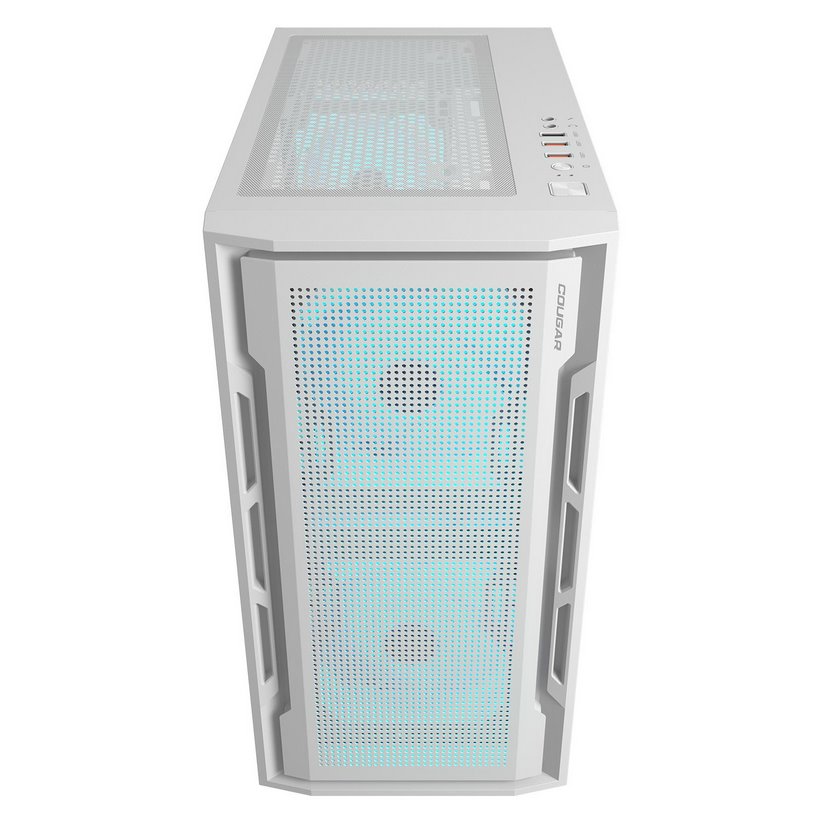 COUGAR PC skříň UNIFACE RGB White Mini Tower Mesh Front Panel 2x 140mm RGB Fan + 1x 120mm RGB Fan TG Left Panel