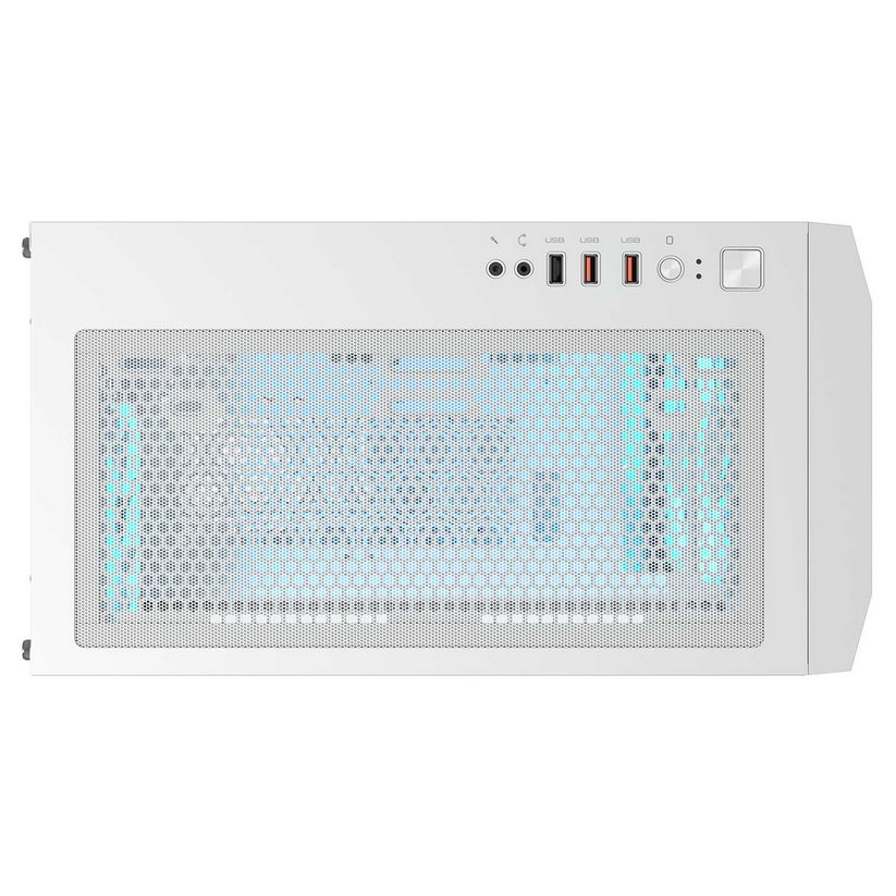 COUGAR PC skříň UNIFACE RGB White Mini Tower Mesh Front Panel 2x 140mm RGB Fan + 1x 120mm RGB Fan TG Left Panel