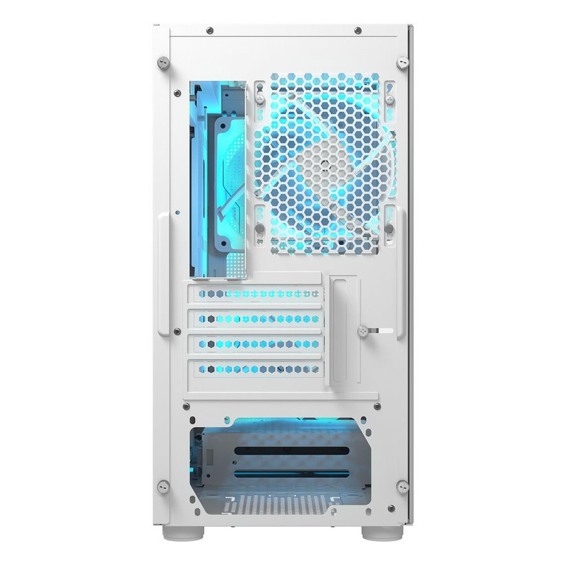 COUGAR PC skříň UNIFACE RGB White Mini Tower Mesh Front Panel 2x 140mm RGB Fan + 1x 120mm RGB Fan TG Left Panel