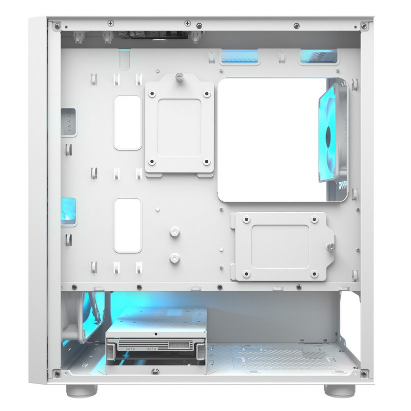 COUGAR PC skříň UNIFACE RGB White Mini Tower Mesh Front Panel 2x 140mm RGB Fan + 1x 120mm RGB Fan TG Left Panel