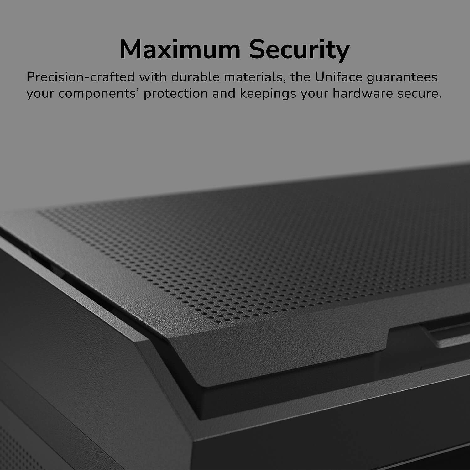 COUGAR PC skříň UNIFACE White Mid Tower Mesh Front Panel 2 x ARGB Fans TG Left Panel