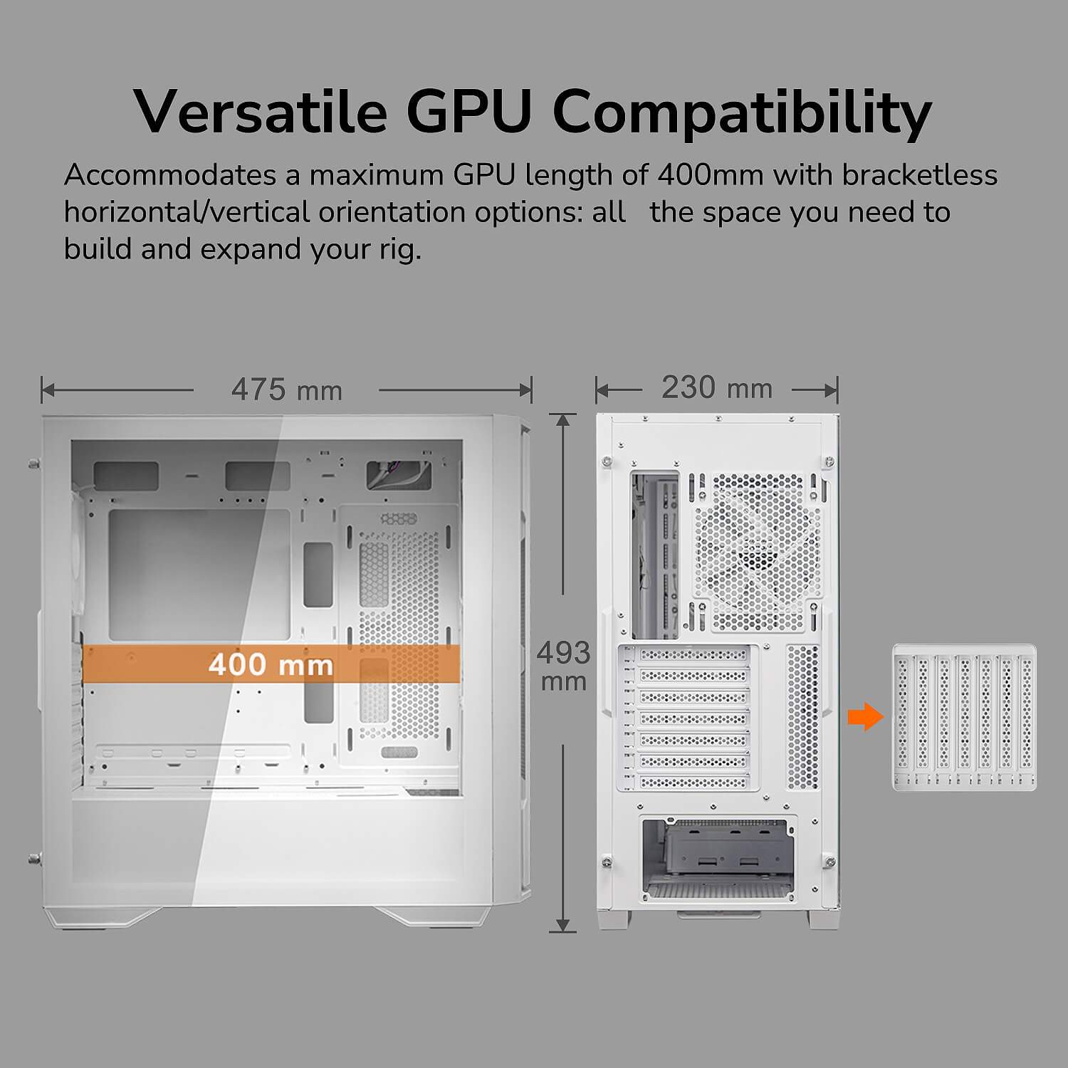 COUGAR PC skříň UNIFACE White Mid Tower Mesh Front Panel 2 x ARGB Fans TG Left Panel