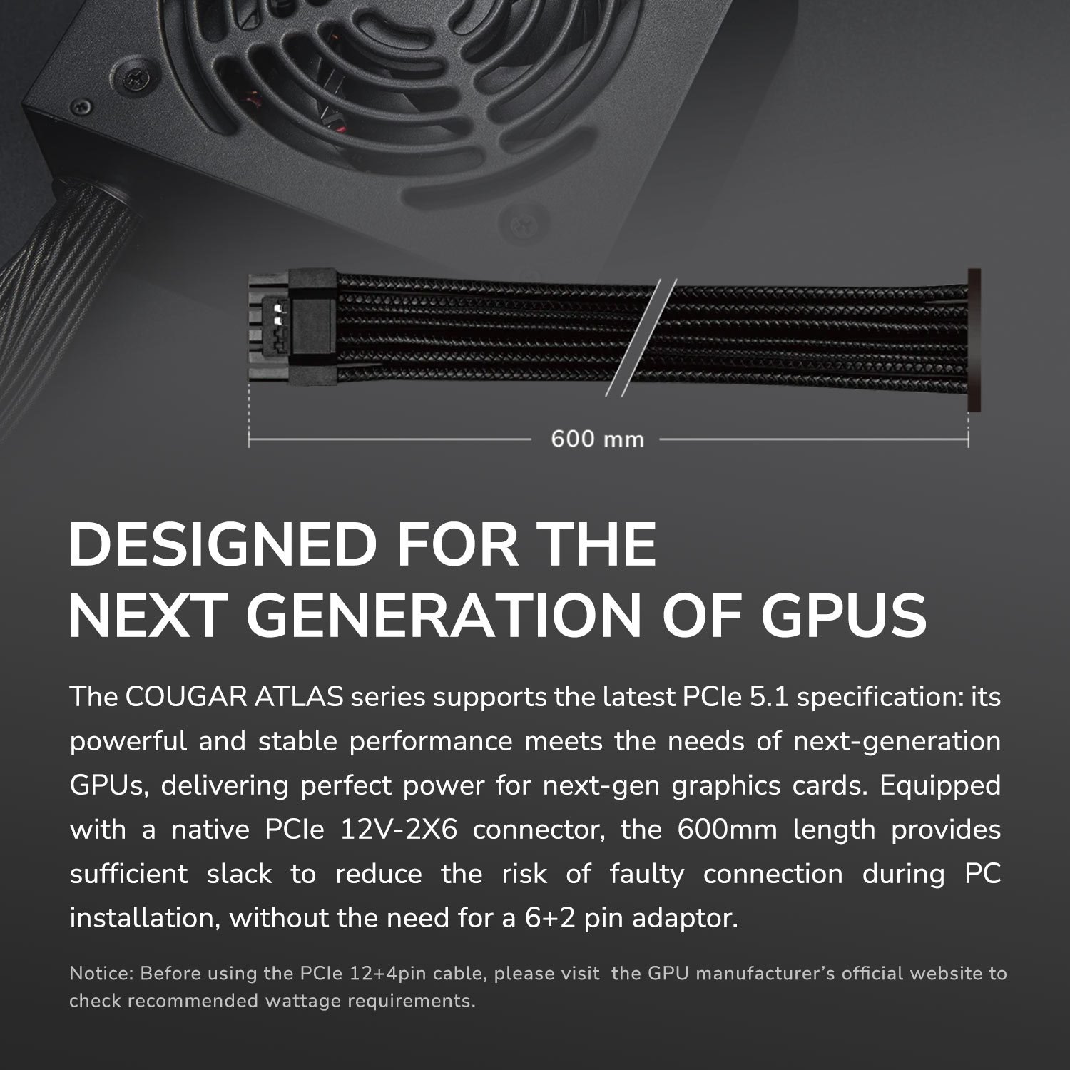 COUGAR PC zdroj ATLAS 750W 80+ Bronze (ATX 3.1)