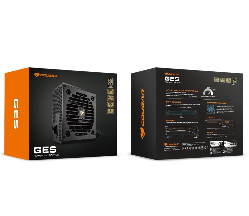 COUGAR PC zdroj GES 850W 80+ Gold ATX 3.1