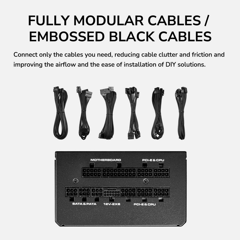 COUGAR PC zdroj GEX PRO 650W 80+ Gold, Fully, ATX3.1, PCIE5.1, GeForce RTX 50 series ready