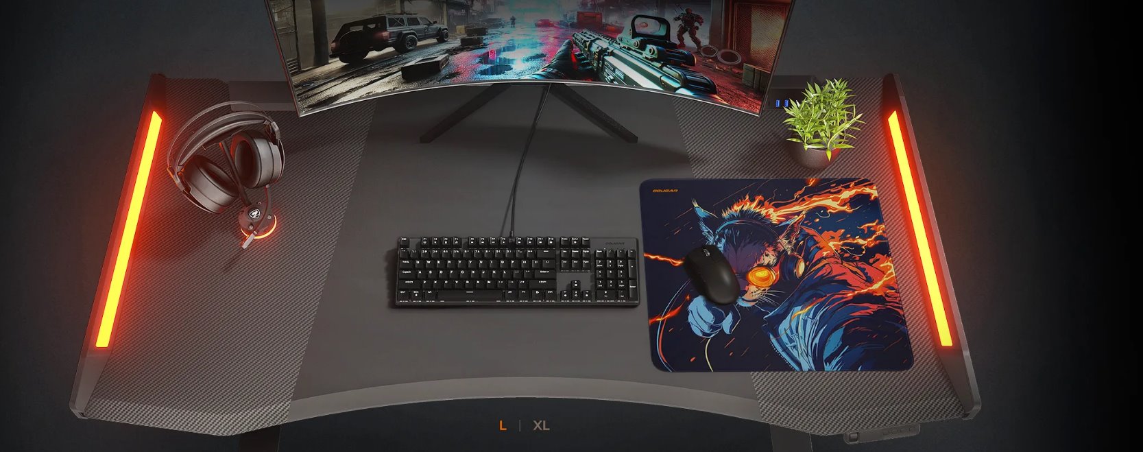 COUGAR podložka pod myš BEAKER L 450 x 400