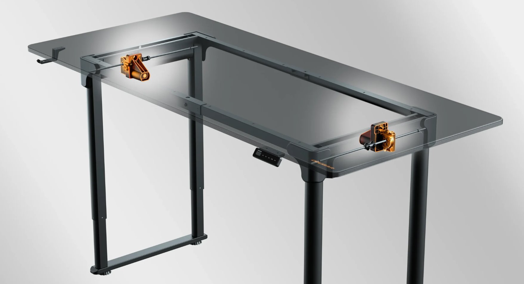 COUGAR stůl E-GRAV 160 WHITE elictric 1600 x 750 x 15 mm, 730~1180mm Silent Dual Motor Drive