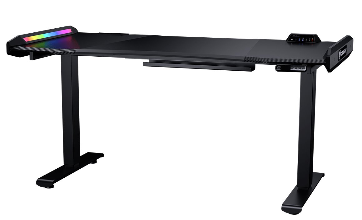 COUGAR stůl E-MARS RGB electric 1531 x 770 x 745-1195mm 2xUSB 3.0 & USB-C & 2x3,5 jack