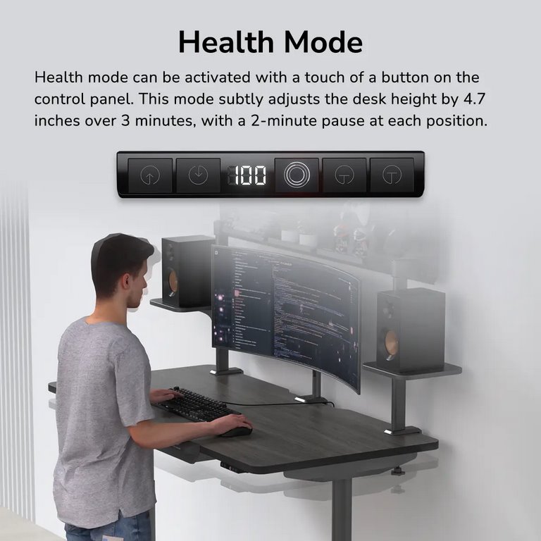 COUGAR stůl E-ODYSSEY 150 elictric 1500 x 700 x 25 mm, 730~1180mm Silent Dual Motor Drive