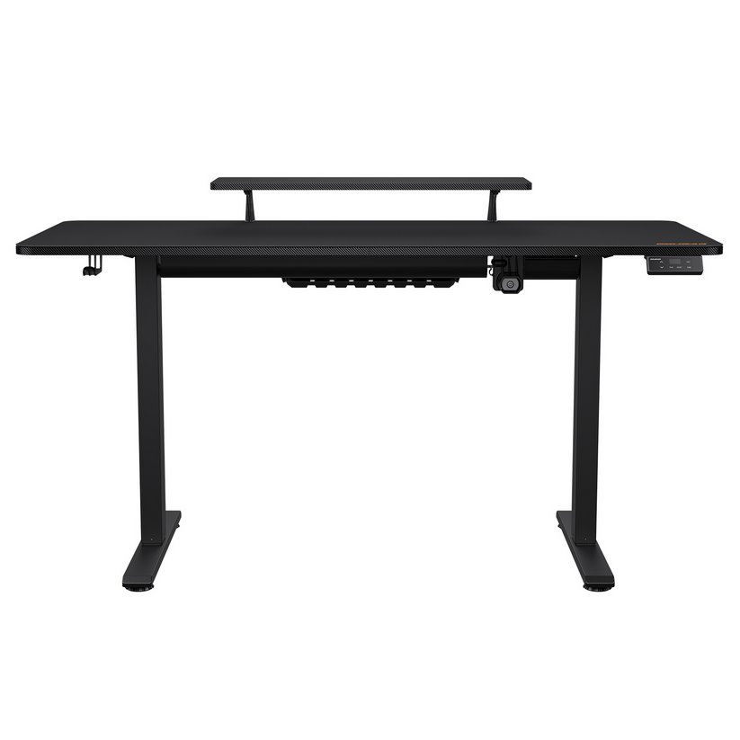 COUGAR stůl E-STAR 140 electric 1400 x 600 x 15, 720-1170mm, carbon design, monitor stand, pad, paměť nastavení 2 módy