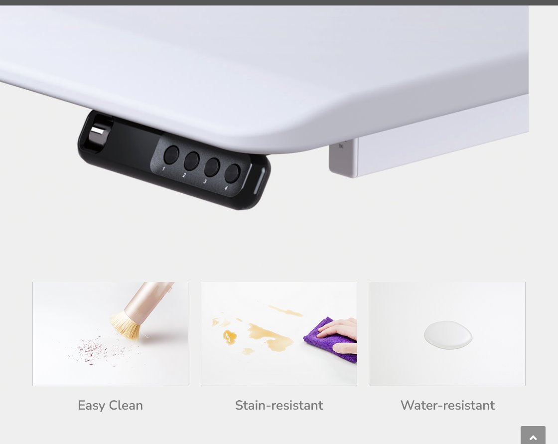 COUGAR stůl ROYAL 150 ELITE elictric 1500 x 800 x 725-1225mm 2x USB 3.0 & 2x USB-C white