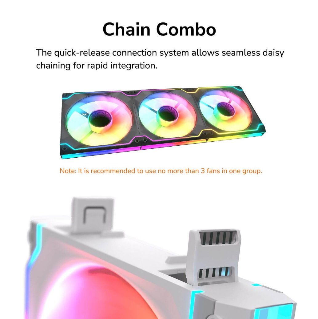 COUGAR ventilátor C140 ARGB black REVERSE BALDE 140mm lightning & power management control