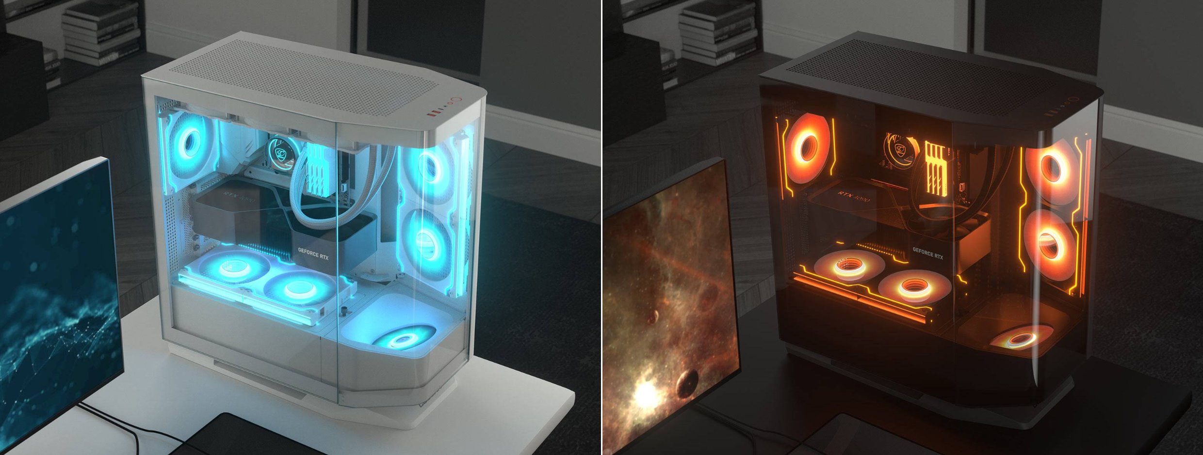 COUGAR ventilátor C140 ARGB black REVERSE BALDE 140mm lightning & power management control