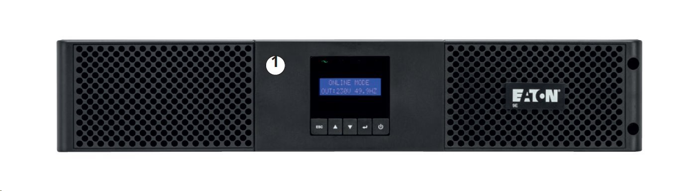 EATON UPS 9E 3000VA, On-line, Rack 2U, 3000VA/2700W, výstup 6/1x IEC C13/19, USB, displej, sinus