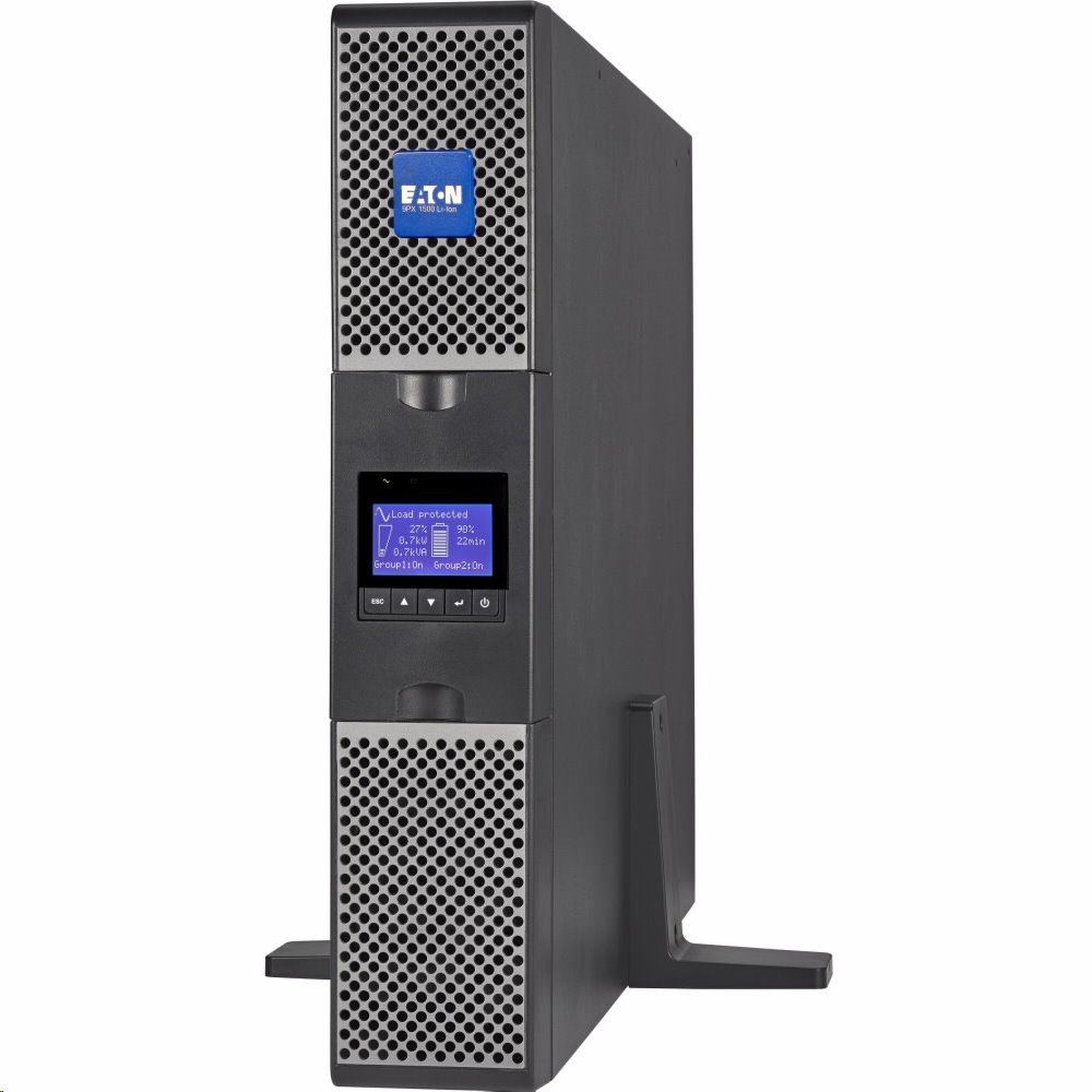 EATON UPS 9PX 1500i RT2U Li-Ion, On-line, Rack 2U/Tower, 1500VA/1500W, výstup 8x IEC C13, USB, displej, sinus