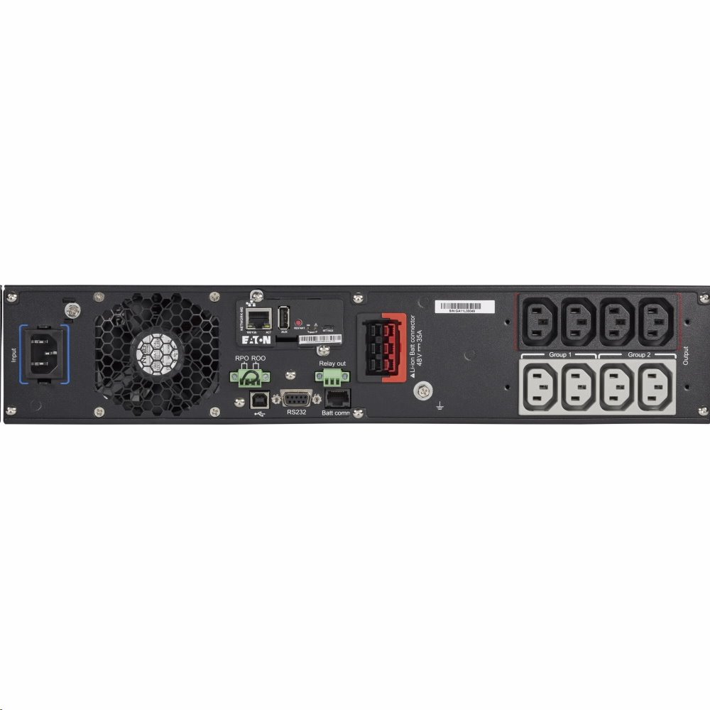 EATON UPS 9PX 1500i RT2U Netpack Li-Ion, On-line, Rack 2U/Tower, 1500VA/1500W, výstup 8x IEC C13, USB, displej, LAN