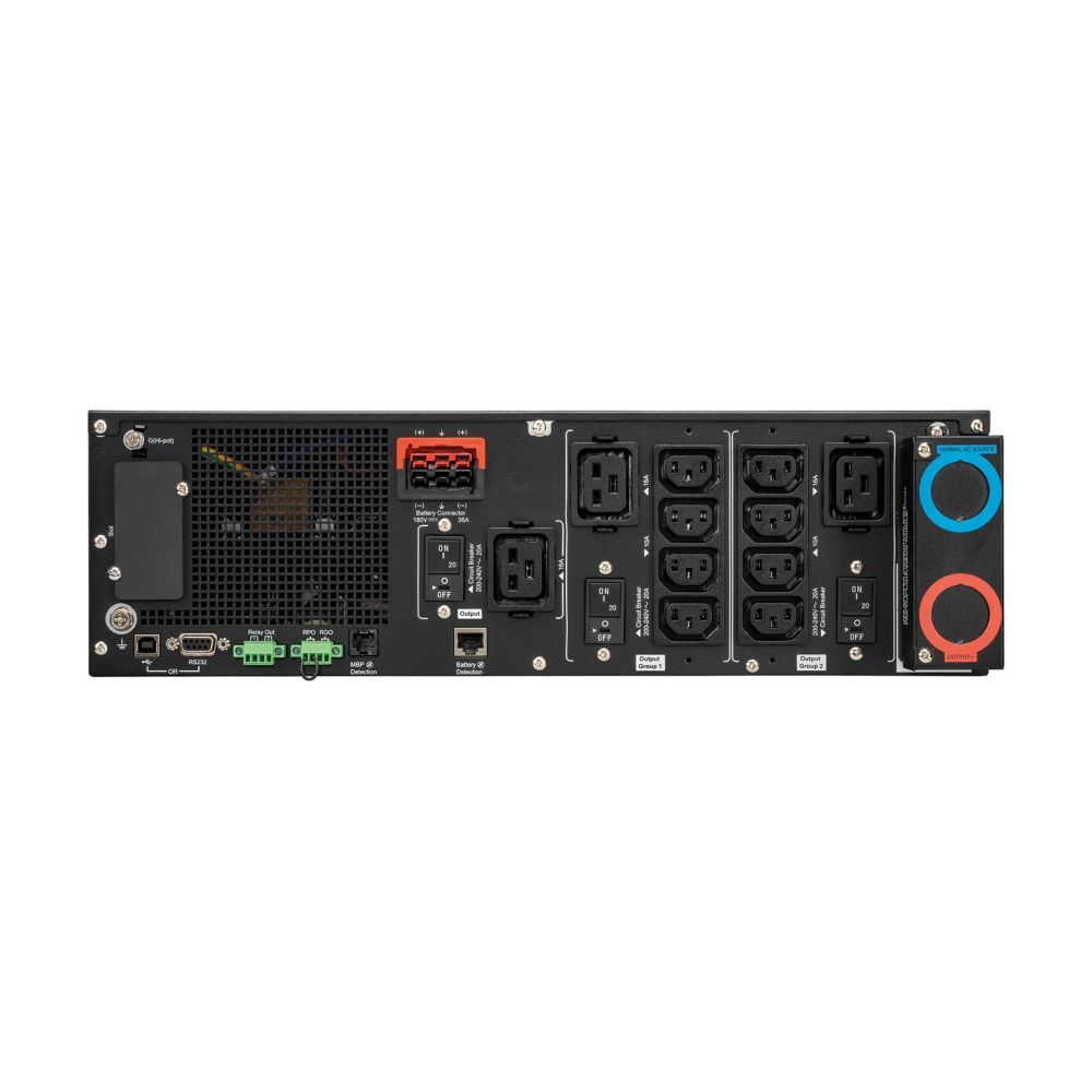 EATON UPS 9SX 6000i RT3U G2, On-line, Rack 3U/Tower, 6kVA/6kW, svorkovnice + výstup 8/3x IEC C13/C19, USB, slot pro LAN