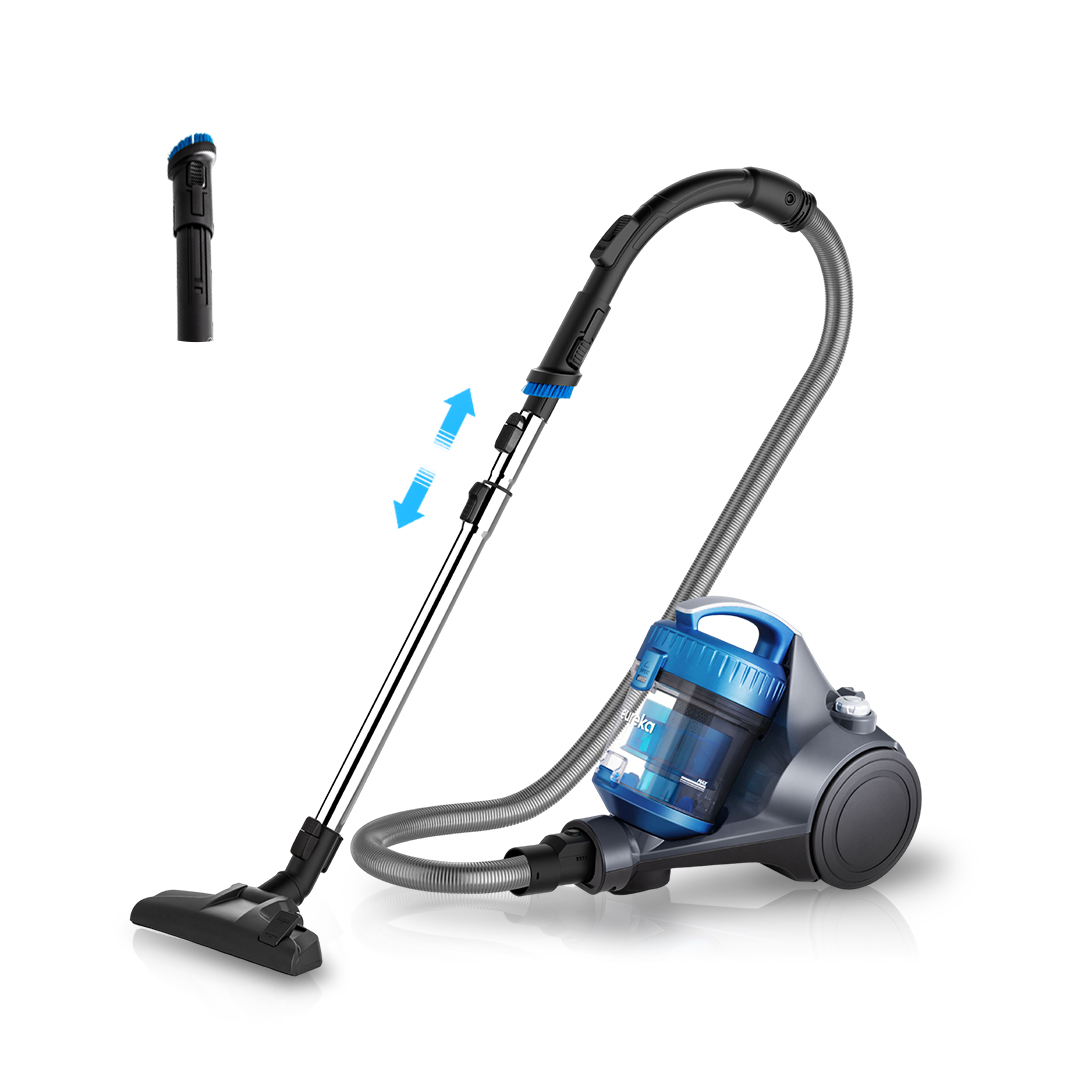 EUREKA Bezsáčkový vysavač - motor 700W; sací výkon 135AW; hluk 78dBA; Kapacita 1,2l; operační rádius 7,5m