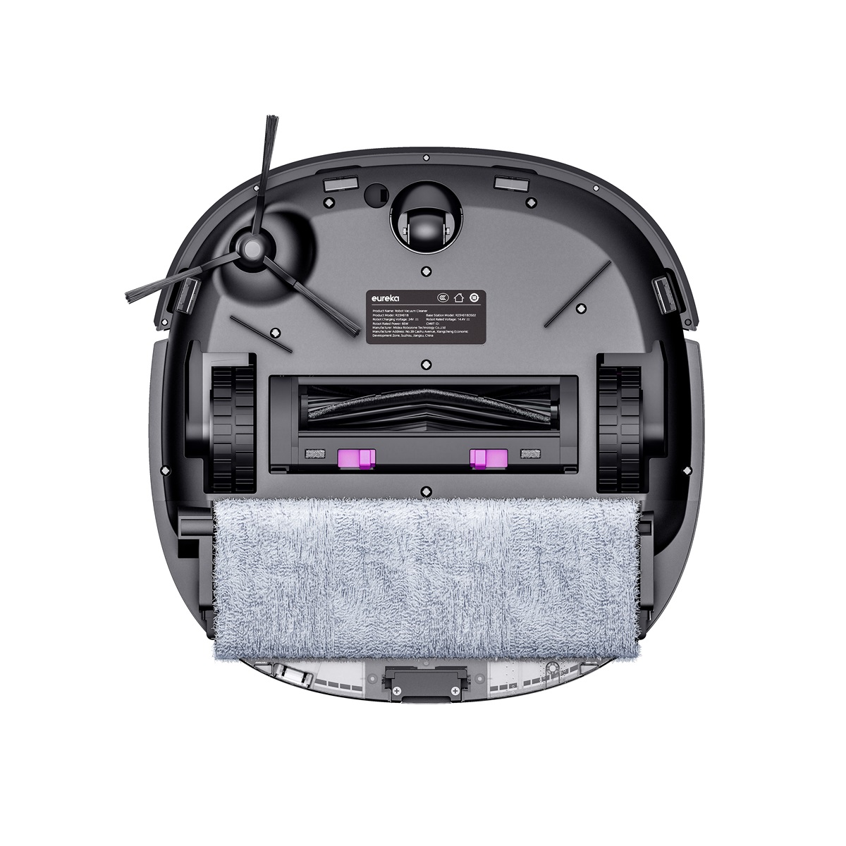 EUREKA Robotický vysavač J20- Suchý a mokrý úklid; vysýpací stanice s nádržkami na vodu, 8kPa, 6000mAh, 130min, LiDAR