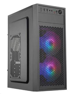 Eurocase ML N6-530B ARGB, skrinka ATX, 2x ARGB ventilátor, 2xUSB3.0, čierna