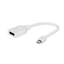 Gembird adaptér Mini DisplayPort (M) na DisplayPort (F), bílý