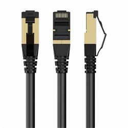 Gembird patch kabel FTP Cat.8 LSZH, prémiový, 0,25 m, vodič měď, černý