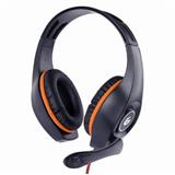 Gembird Stereo headset s mikrofónem, herní, 1 x 3.5 mm miniJack, černo-oranžová