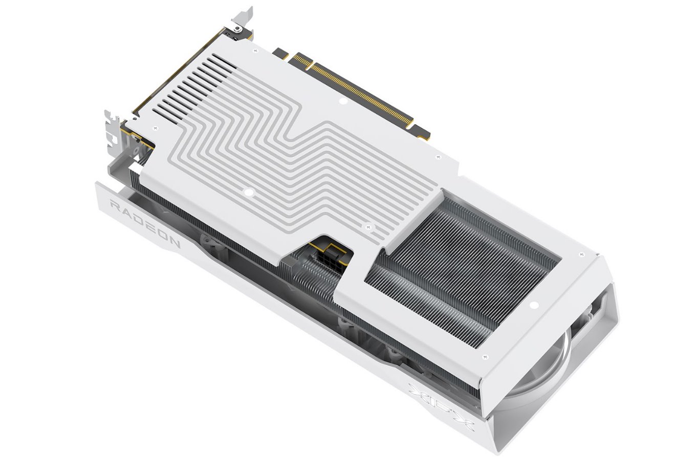 GPU XFX Swift AMD Radeon RX 9060 XT OC 16GB GDDR6, triple fan, white