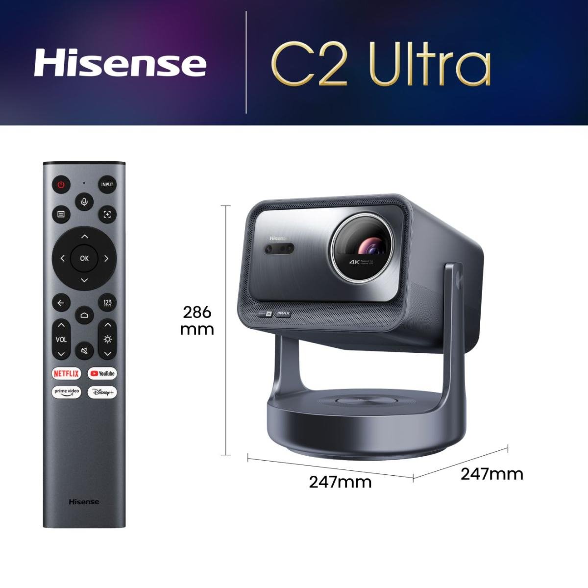Hisense C2 Ultra | Smart mini projektor 4K