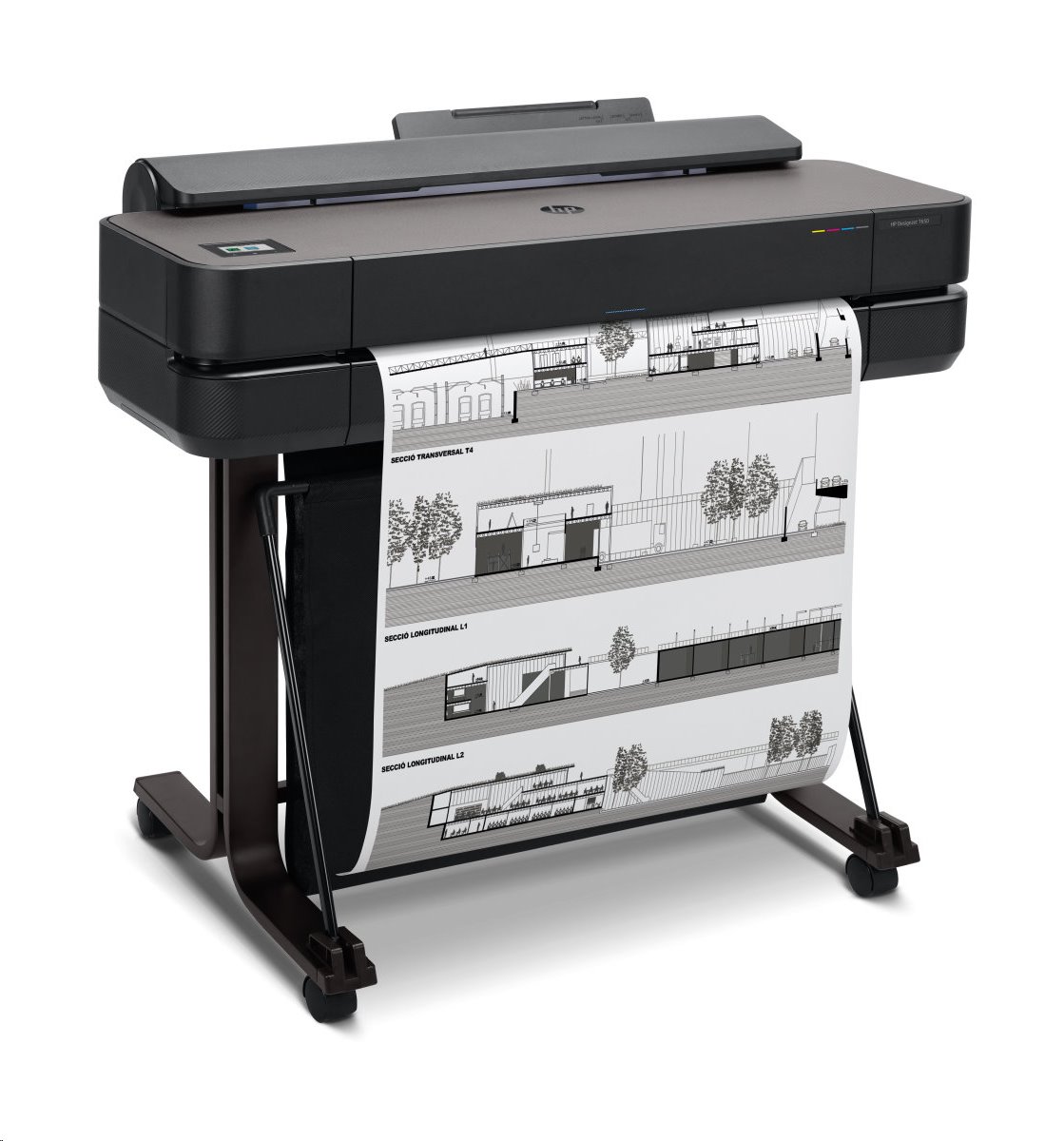 HP DesignJet T650 velkoformátová tiskárna - 24" 1200 dpi, LAN/WiFi/USB, šířka média 610mm