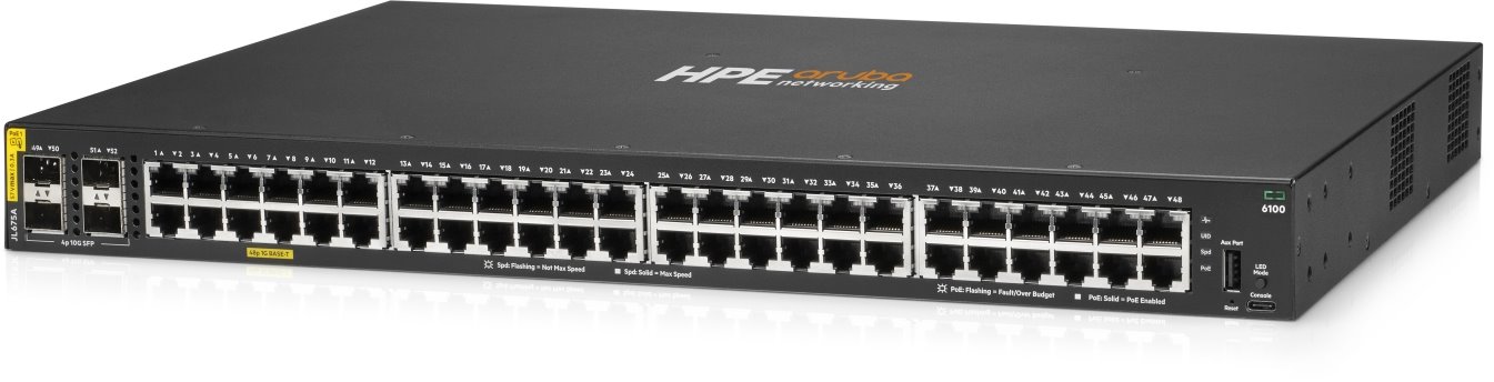 HPE Networking CX 6100 48G CL4 PoE 4SFP+ 370W