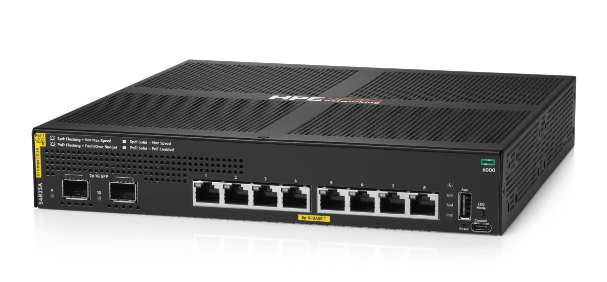 HPE NW Switch CX 6000 8G CL4 PoE 2SFP 67W