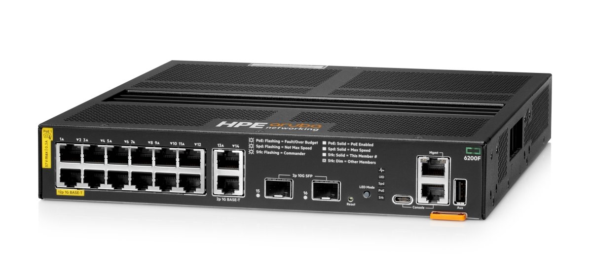 HPE NW Switch CX 6200F 12G CL4 PoE 2G/2SFP+ 139W