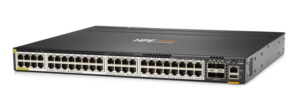 HPE NW Switch CX 6300M 48SR5 CL6 PoE 4SFP56